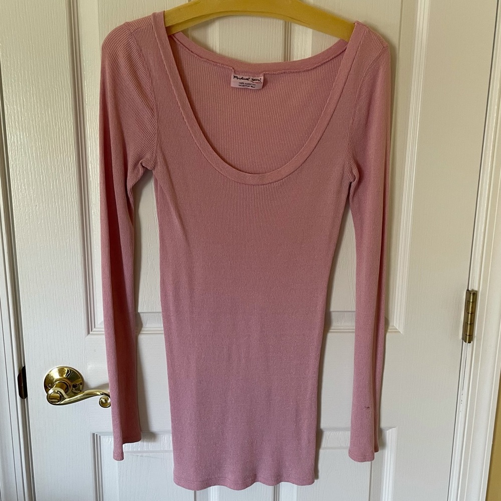 Michael Stars Long Sleeve Pink Shirt